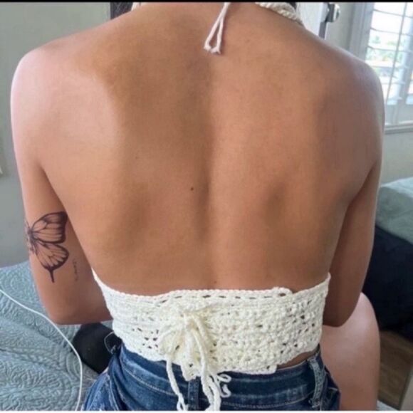 New Tie Backless Halter Knit Top Shirts (, Size : Small) - Picture 10 of 14